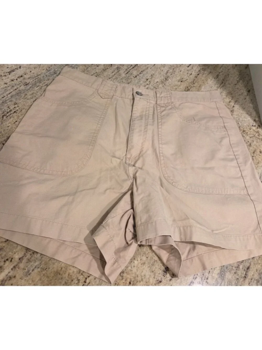 Vtg Y2k 90s Bill Blass Woman's 12 Tan Khaki Utility High Rise Shorts Big Pockets